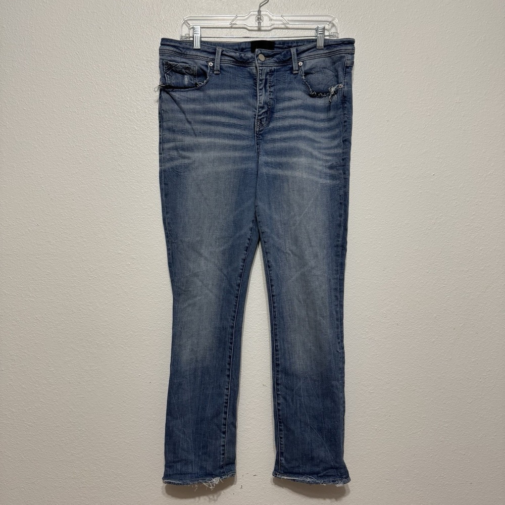 Buckle Black Jeans Women Size 34x32 Faded Blue Fit No. 53 Denim Bootcut - HEMMED